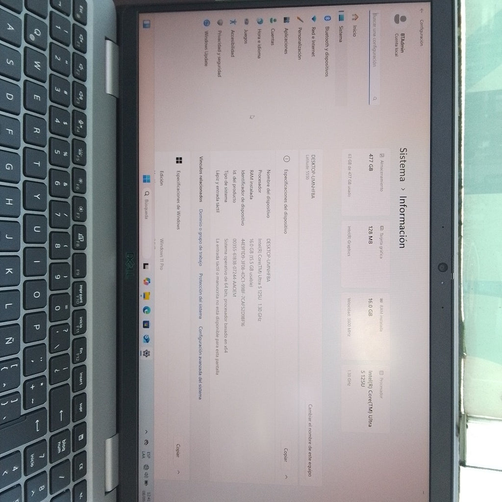 LAPTOP DELL LATITUDE 5550 (2024) 512 GB SSD 16 GB RAM (SEMINUEVO)