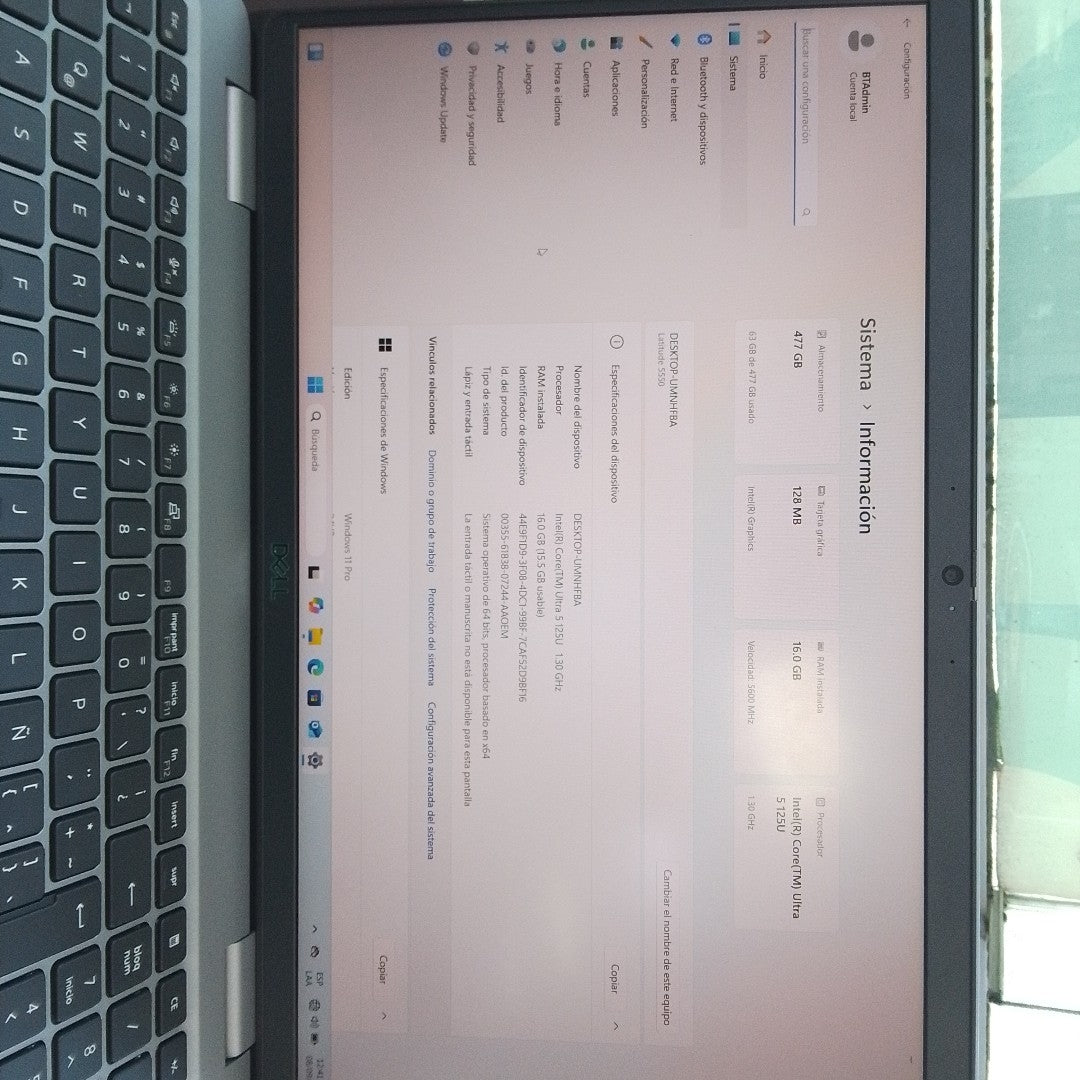 LAPTOP DELL LATITUDE 5550 (2024) 512 GB SSD 16 GB RAM (SEMINUEVO)