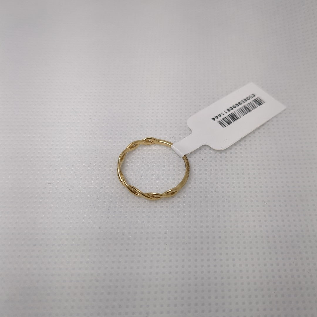 10158AND00070B2416 FRD11 ANILLO TRENZADO DELGADO ORO 14K 1.3GRS (NUEVO)