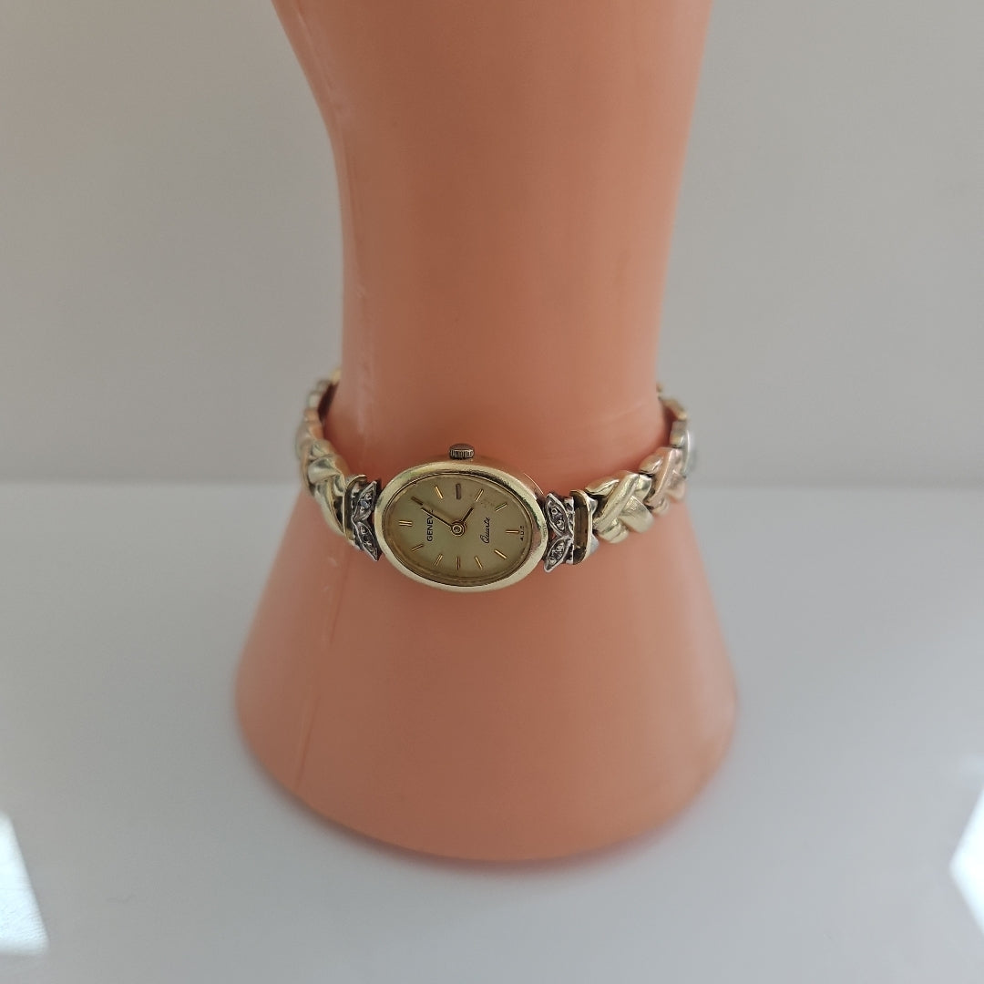 RELOJ CAJA ACERO PULSO ORO ORO COMBINADO 14 K 18,40 GRMS (SEMINUEVO)