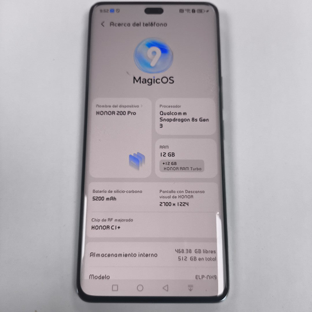 CELULAR HONOR 200 PRO ELP-NX9 (2024) 512 GB 12 GB RAM (SEMINUEVO)