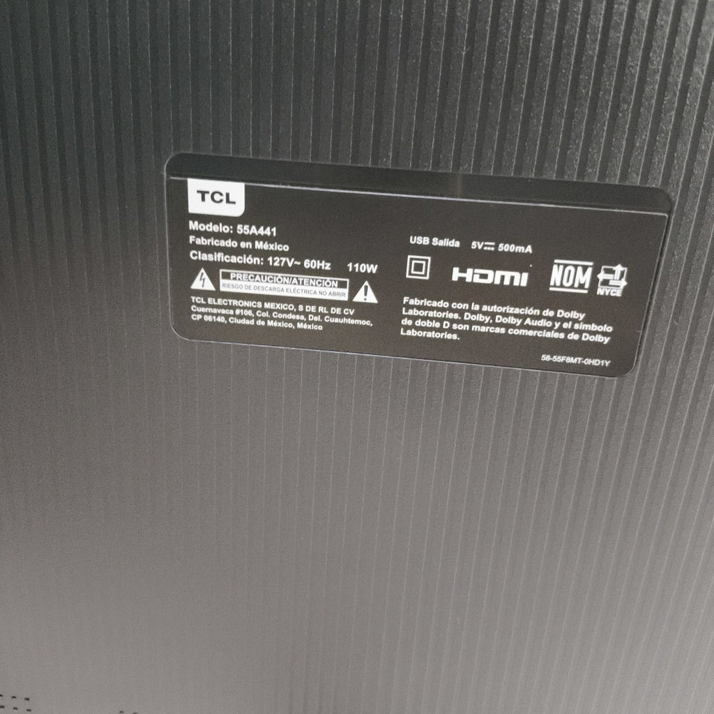 PANTALLA TCL 55A441 (2021) 55" LED 4K (SEMINUEVO)