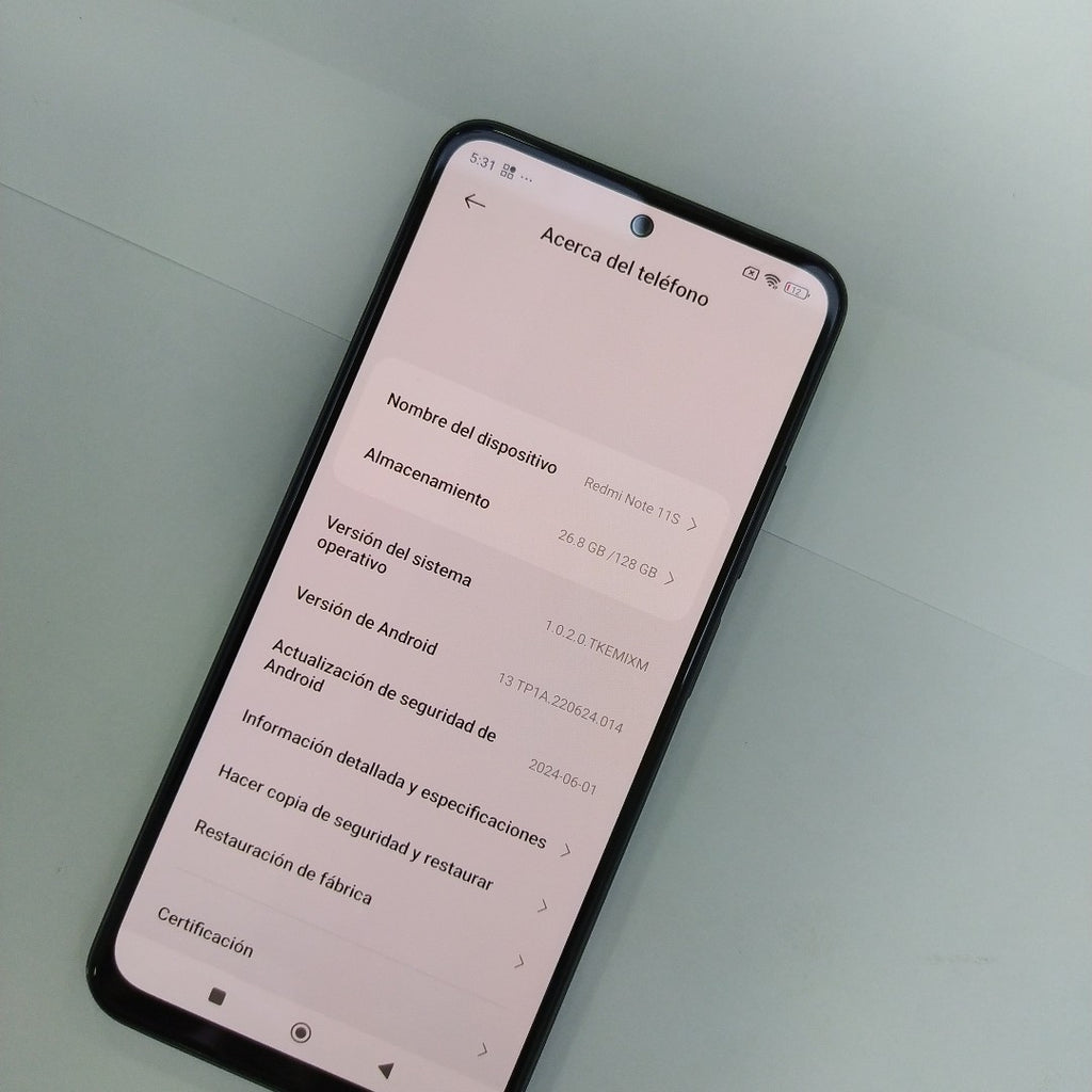 CELULAR XIAOMI REDMI NOTE 11S 2201117SG 128 GB 8 GB RAM (SEMINUEVO)