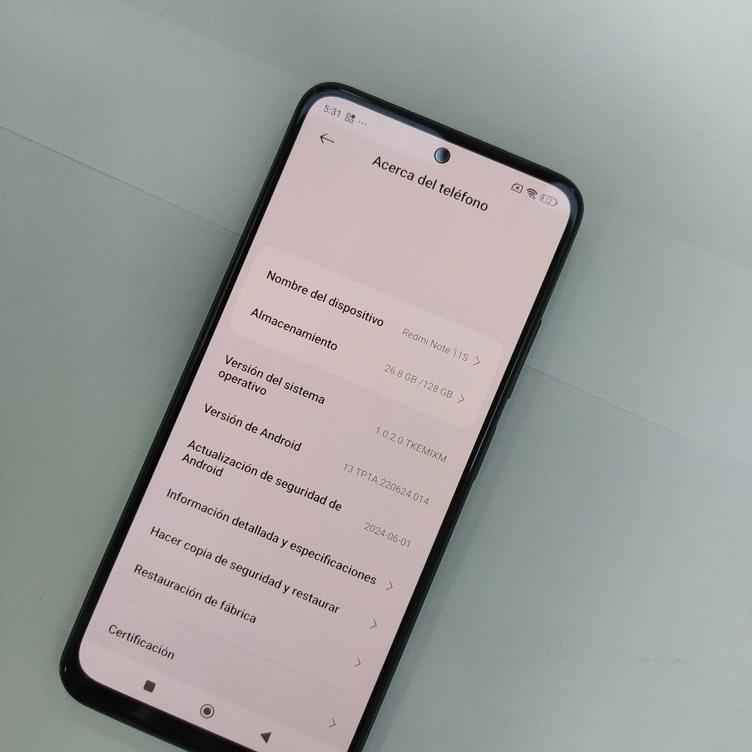 CELULAR XIAOMI REDMI NOTE 11S 2201117SG 128 GB 8 GB RAM (SEMINUEVO)
