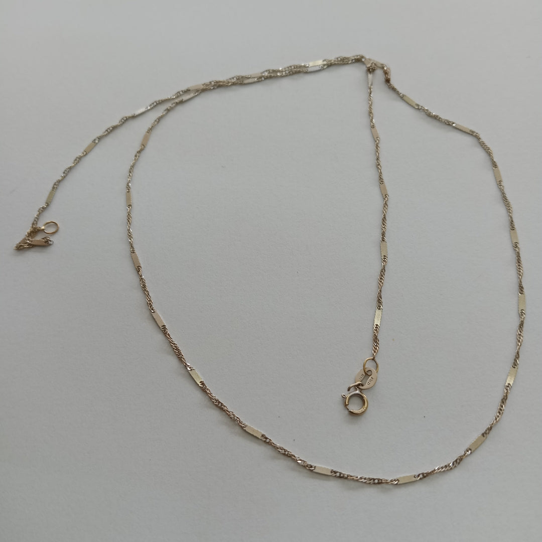CADENA. ORO BLANCO. 14 K 2.1 GRMS (SEMINUEVO)