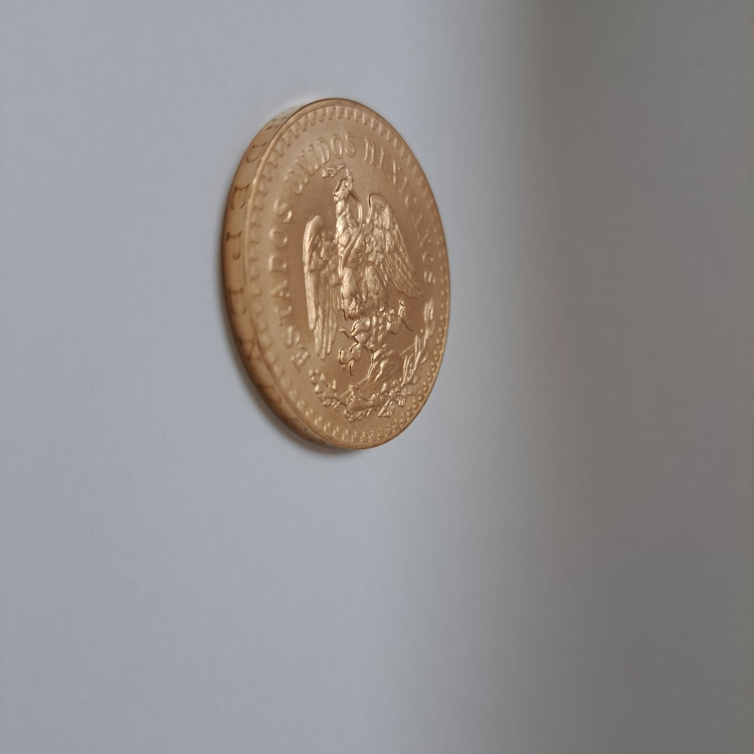 K1 41,60 GRMS - DTO. 0,00 GRMS - 21 K - AVALÚO 78260,00 * IDENTIFICACIÓN MONEDA NOMINATIVA * MONEDAS PESOS 50 PESOS (SEMINUEVO)