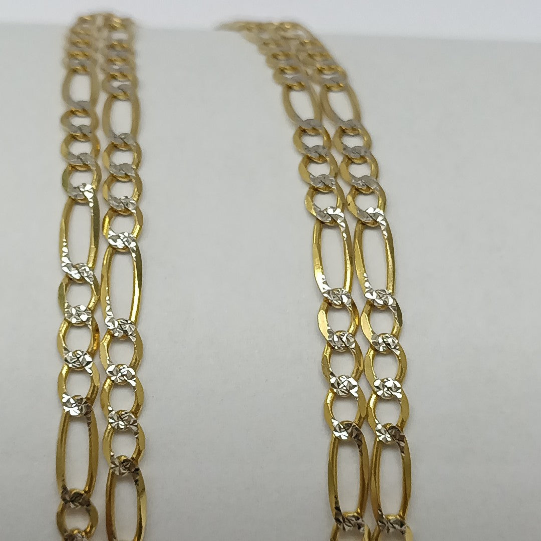 CADENAS CARTIER 3*1 DIAMANTADA ORO 14K 7.4 (NUEVO)
