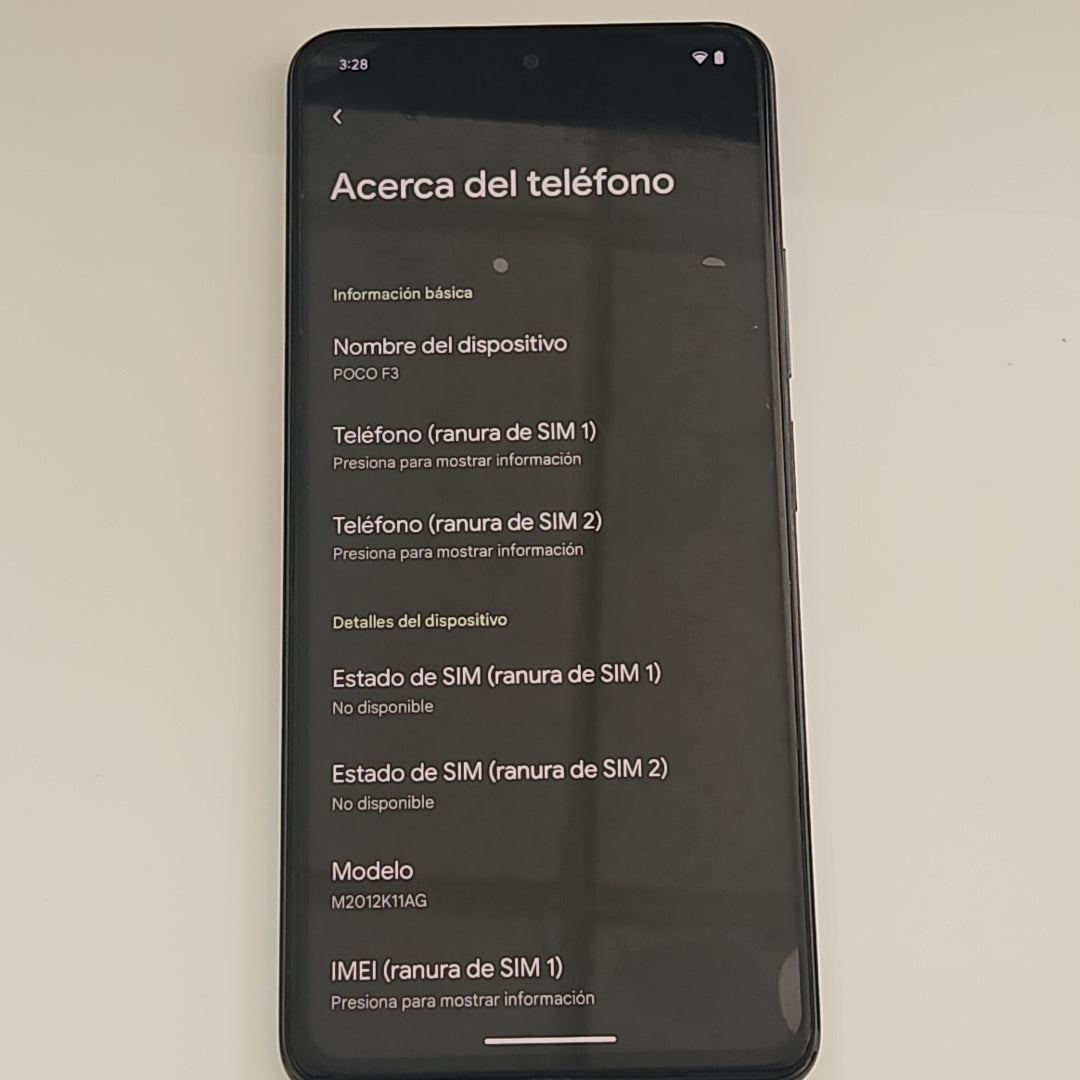 CELULAR XIAOMI POCO F3 M2012K11AG 256 GB 8 GB RAM (SEMINUEVO)