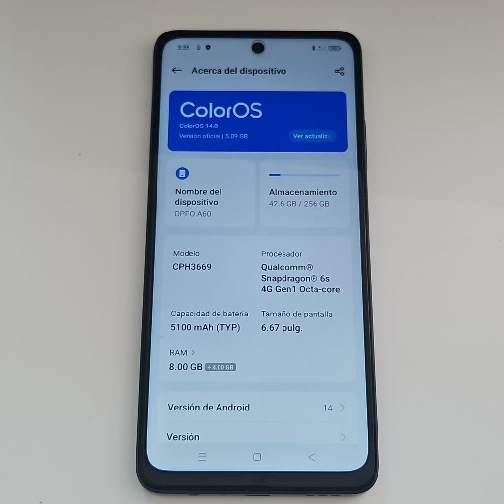 CELULAR OPPO  A60 CPH3669 256 GB 8 GB RAM (SEMINUEVO)