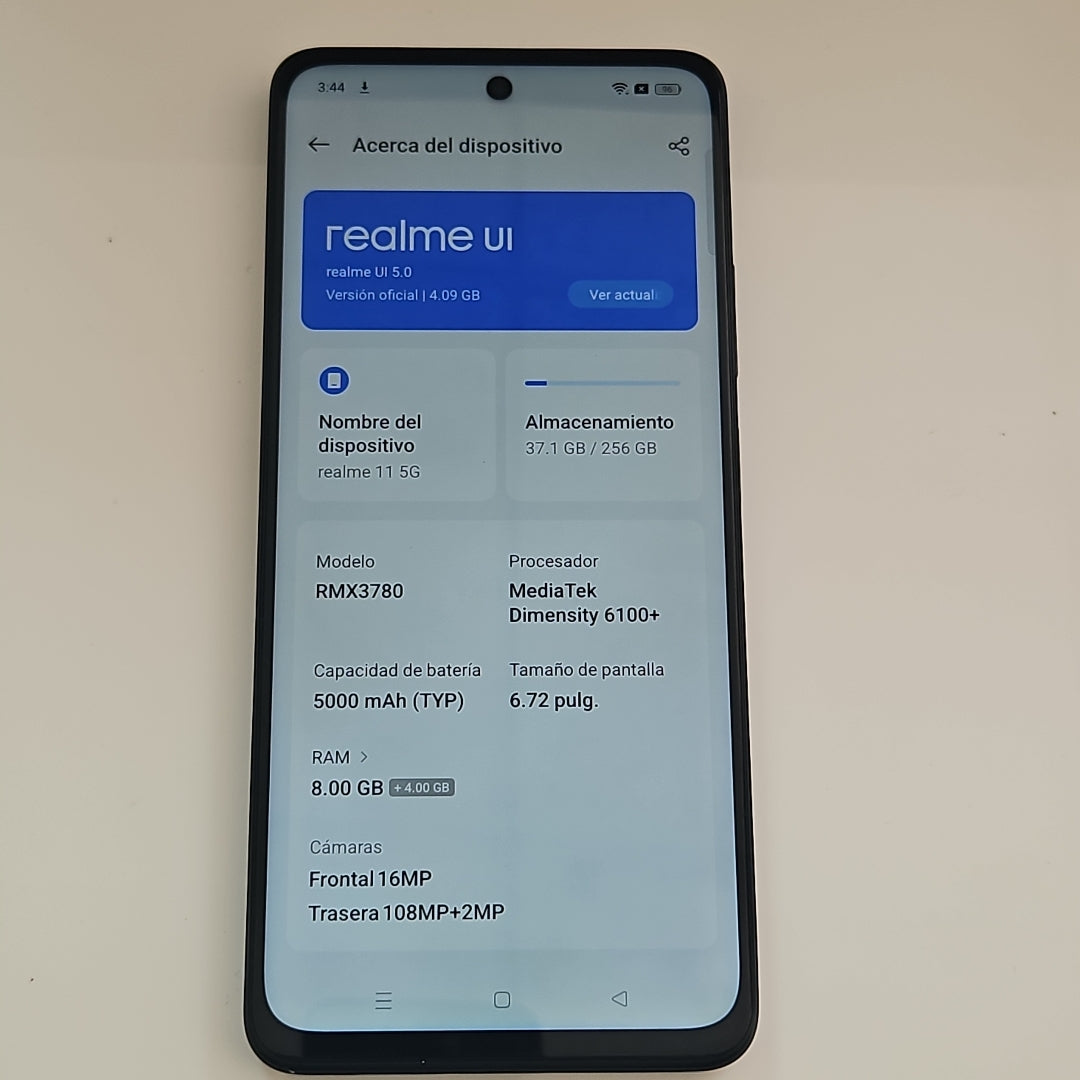 CELULAR REALME 11 5G RMX3780 (2023) 256 GB 8 GB RAM (SEMINUEVO)