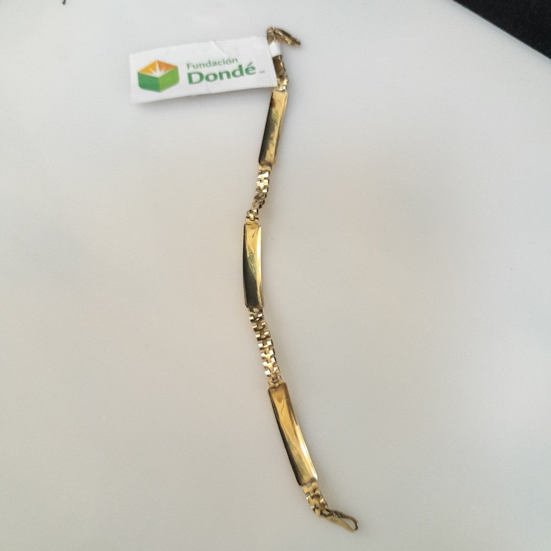 PULSERA. ORO, ORO COMBINADO. 10 K 3.8 GRMS (SEMINUEVO)