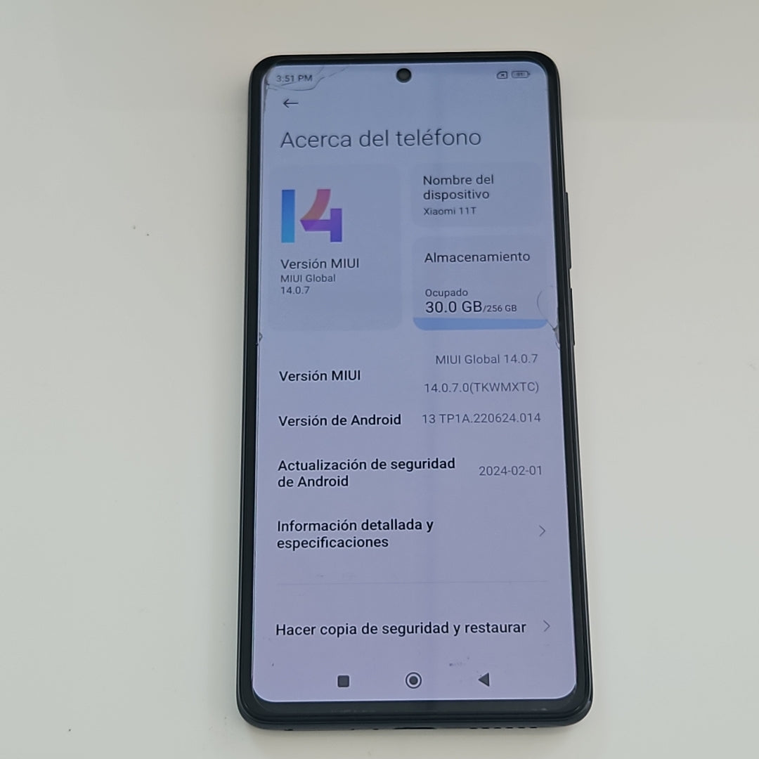 CELULAR XIAOMI 11T 21081111RG 256 GB 8 GB RAM (SEMINUEVO)