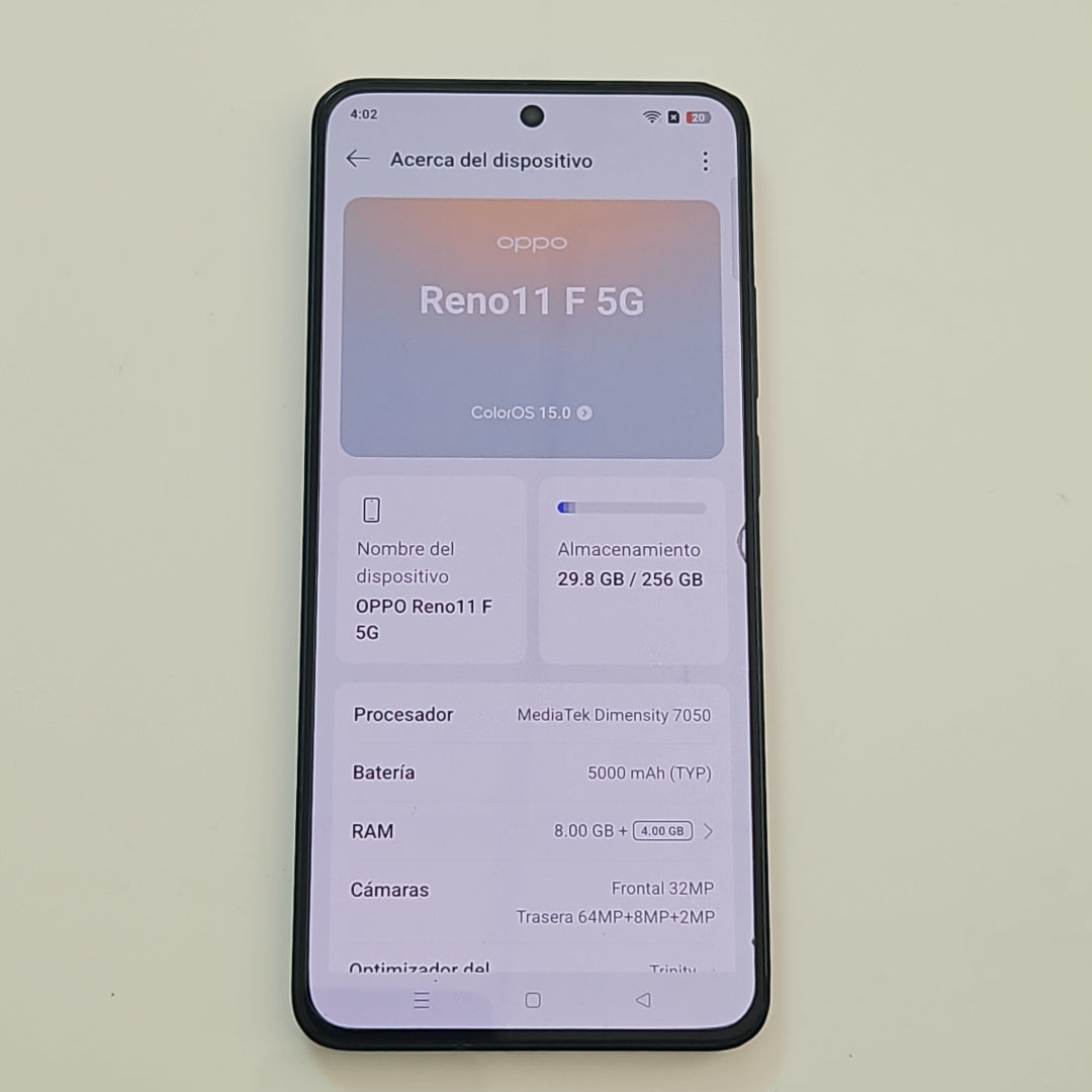 CELULAR OPPO  RENO11F 5G CPH2603 (2024) 256 GB 8 GB RAM (SEMINUEVO)