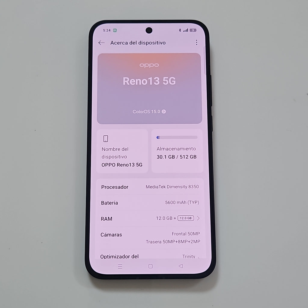 CELULAR OPPO  RENO13 5G CPH2689 (2024) 512 GB 12 GB RAM (SEMINUEVO)