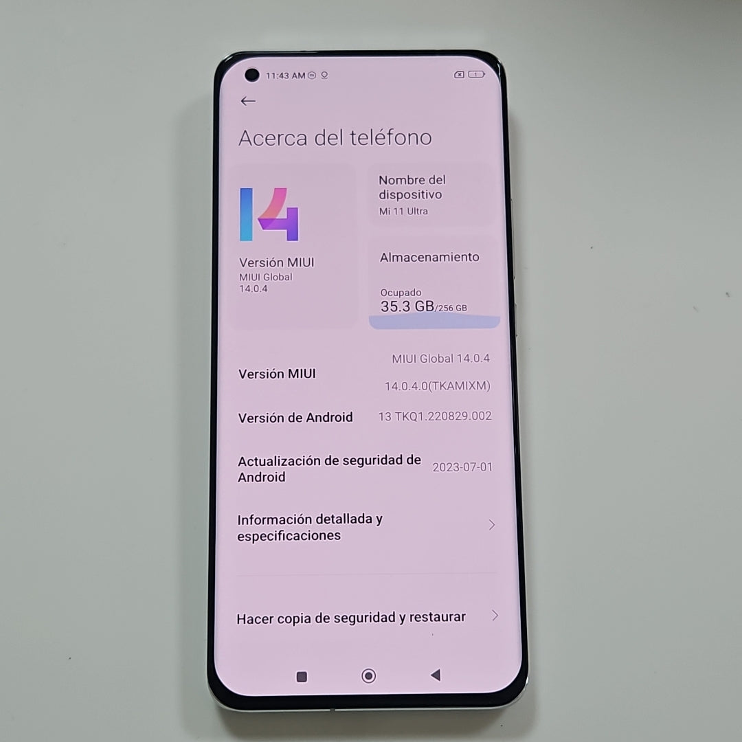 CELULAR XIAOMI MI 11 ULTRA M2102K1G (2021) 256 GB 12 GB RAM