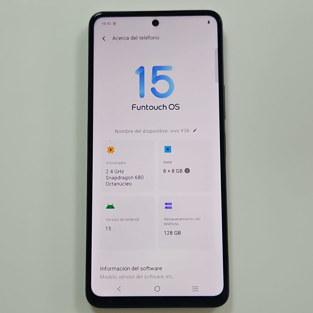 CELULAR VIVO Y36 V2247 128 GB 8 GB RAM (SEMINUEVO)