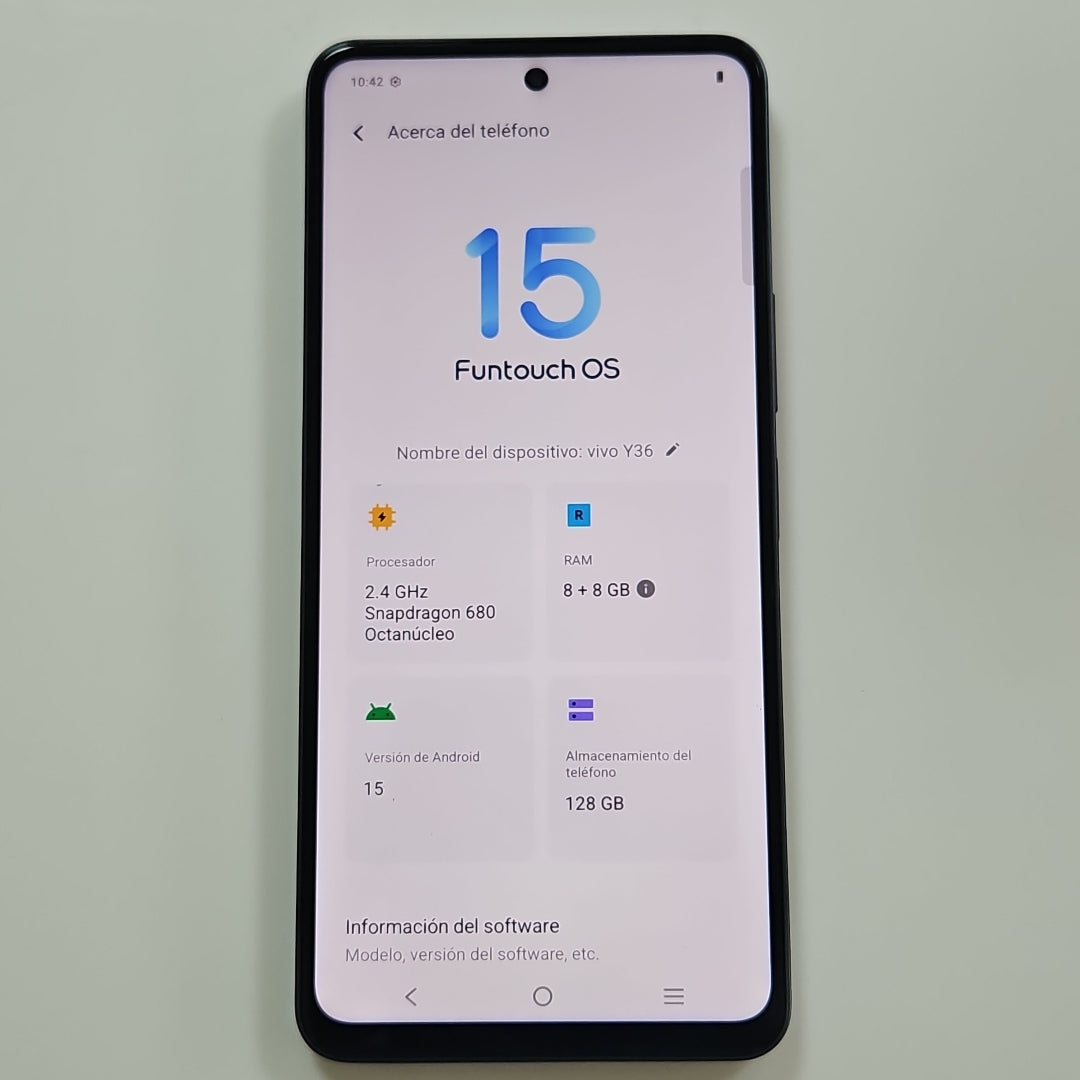 CELULAR VIVO Y36 V2247 128 GB 8 GB RAM (SEMINUEVO)