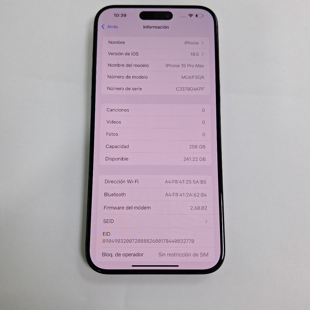 CELULAR APPLE IPHONE 15 PRO MAX A3105 (2023) 256 GB 8 GB RAM