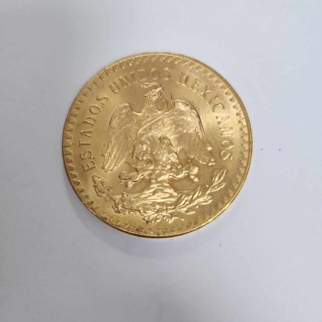 K1 41.6 GRMS - DESC. 0 GRAMOS - 21 K - AVALÚO 77126.4 * * IDENTIFICACIÓN MONEDA NOMINATIVA. * MONEDAS PESOS 50 PESO (SEMINUEVO)