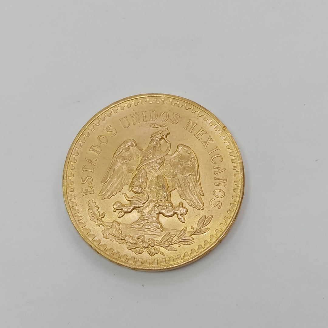 K1 41,60 GRMS - DTO. 0,00 GRMS - 21 K - AVALÚO 77126,40 * IDENTIFICACIÓN MONEDA NOMINATIVA * MONEDAS PESOS 50 PESOS (SEMINUEVO)