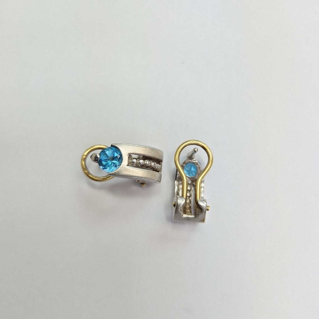 ARETES PAR ORO BLANCO 14 K 5,30 GRMS (SEMINUEVO)