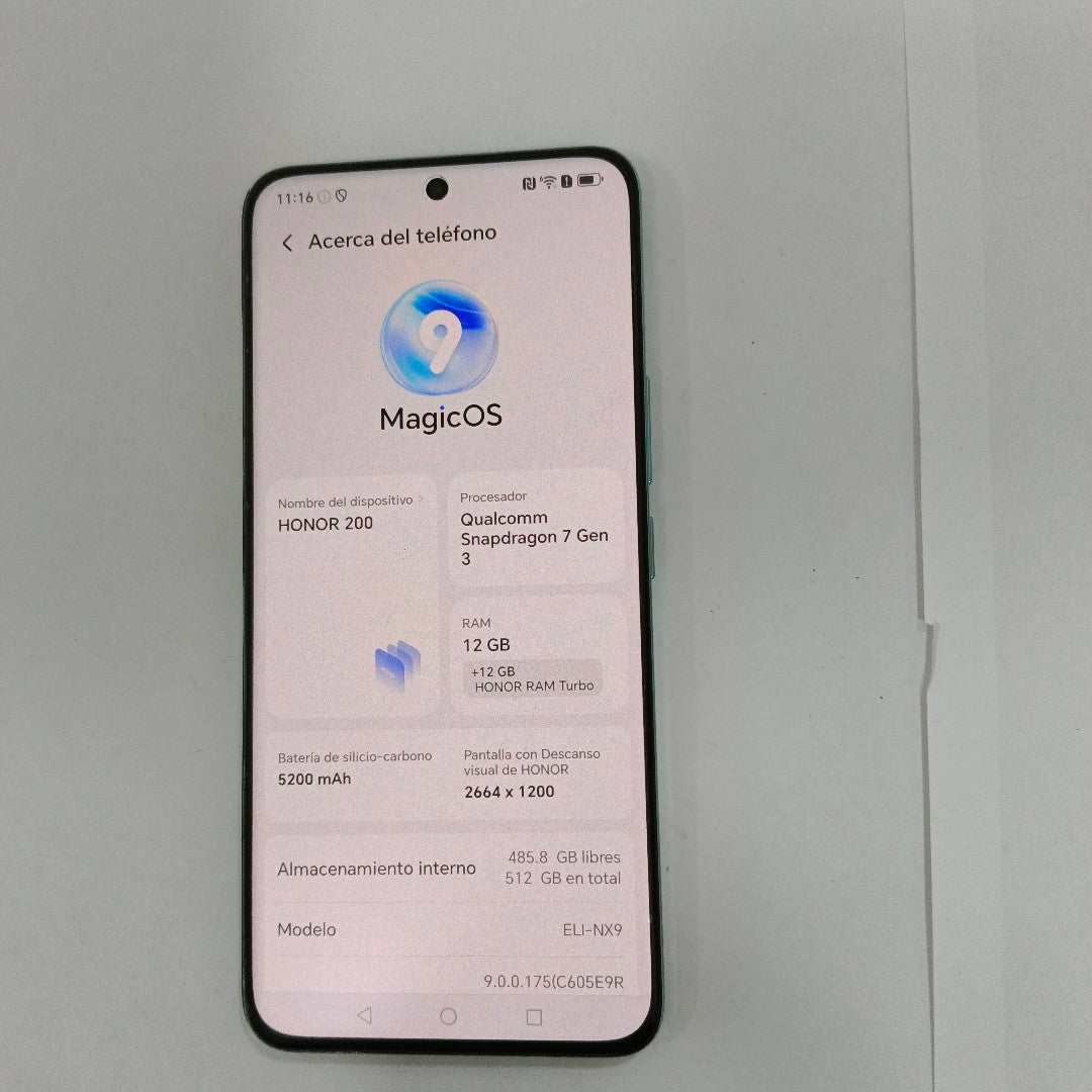 CELULAR HONOR 200 PRO 5G ELI-NX9 512 GB 12 GB RAM (SEMINUEVO)