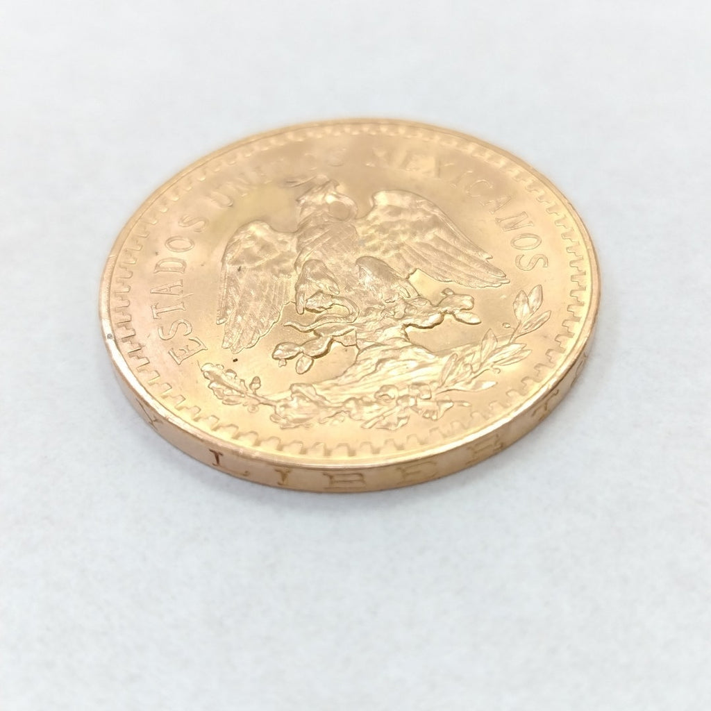 K1 41.6 GRMS - DESC. 0 GRAMOS - 21 K - AVALÚO 76377.6 * * IDENTIFICACIÓN MONEDA NOMINATIVA. * MONEDAS PESOS 50 PESO (SEMINUEVO)