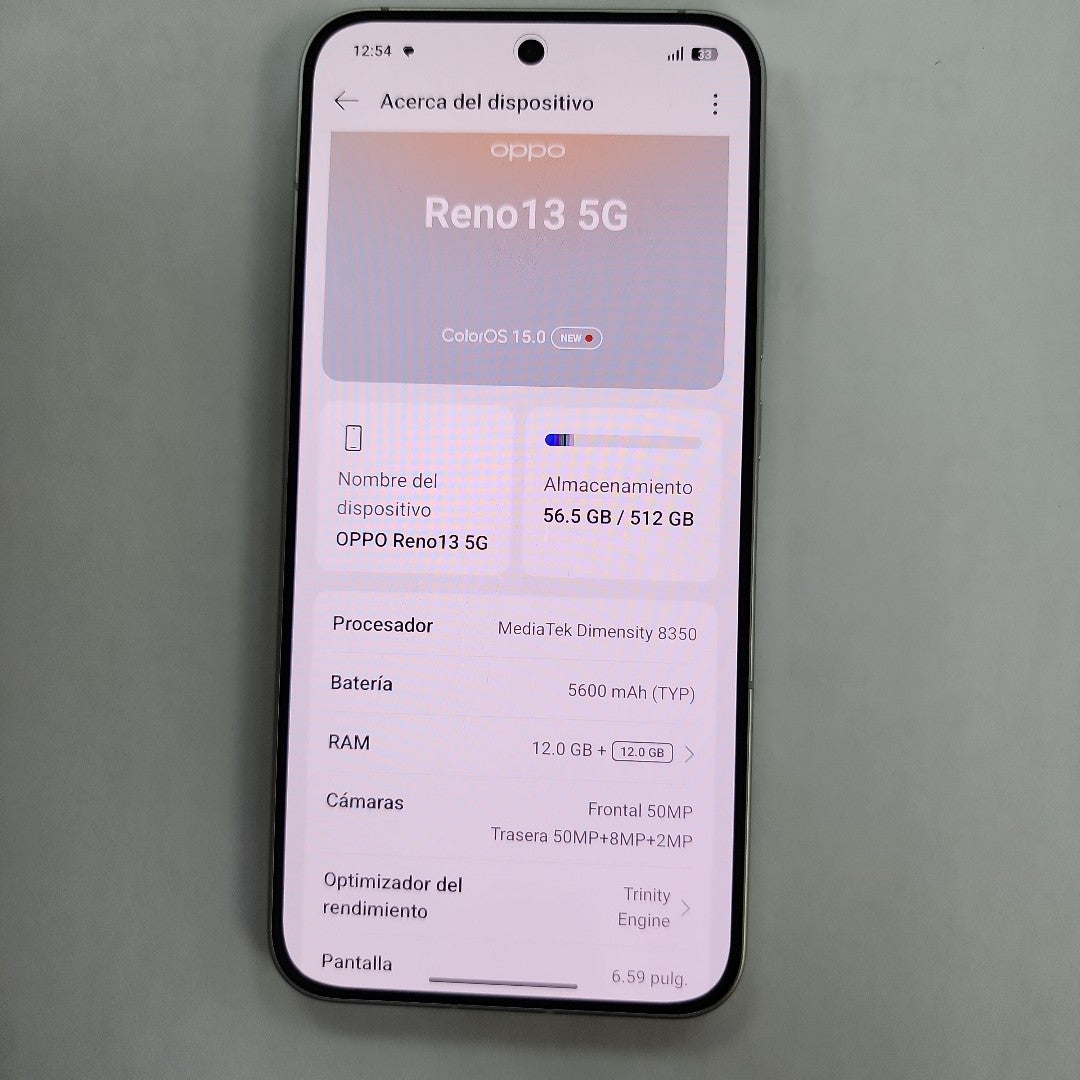 CELULAR OPPO  RENO13 5G CPH2689 (2024) 512 GB 12 GB RAM (SEMINUEVO)