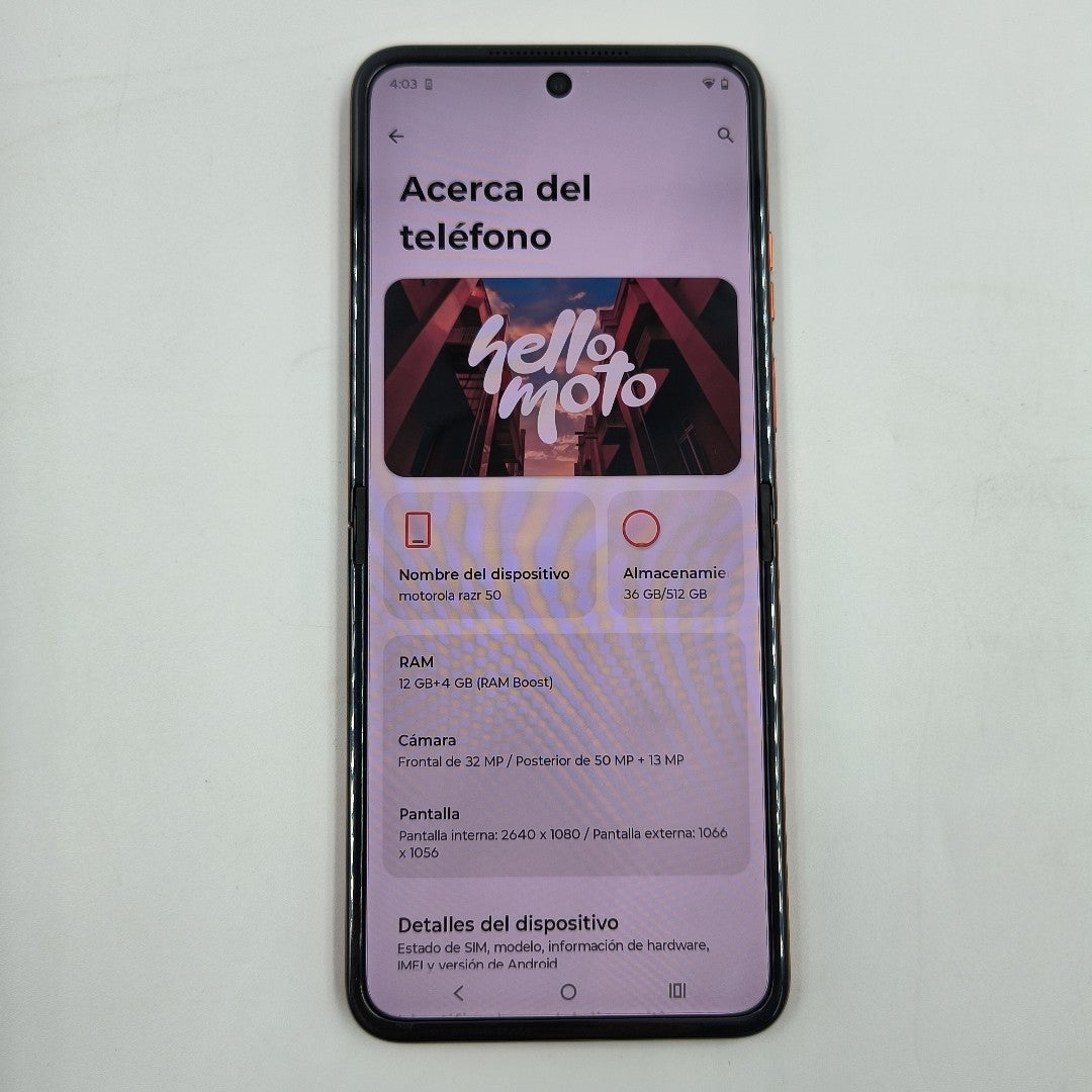 CELULAR MOTOROLA RAZR 50 5G XT2453-1 512 GB 12 GB RAM (SEMINUEVO)