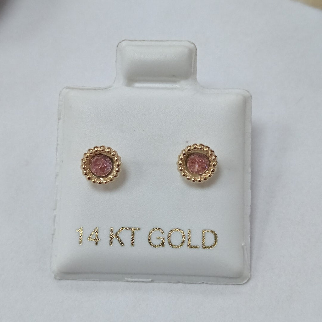 BROQUELES ORO 14K 1 (NUEVO)