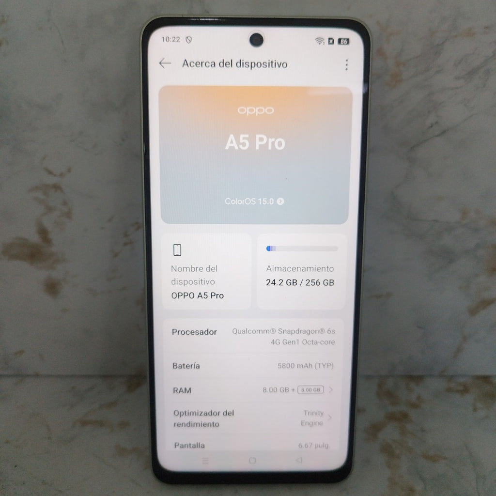 CELULAR OPPO  A5 PRO CPH2711 (2025) 256 GB 8 GB RAM (SEMINUEVO)