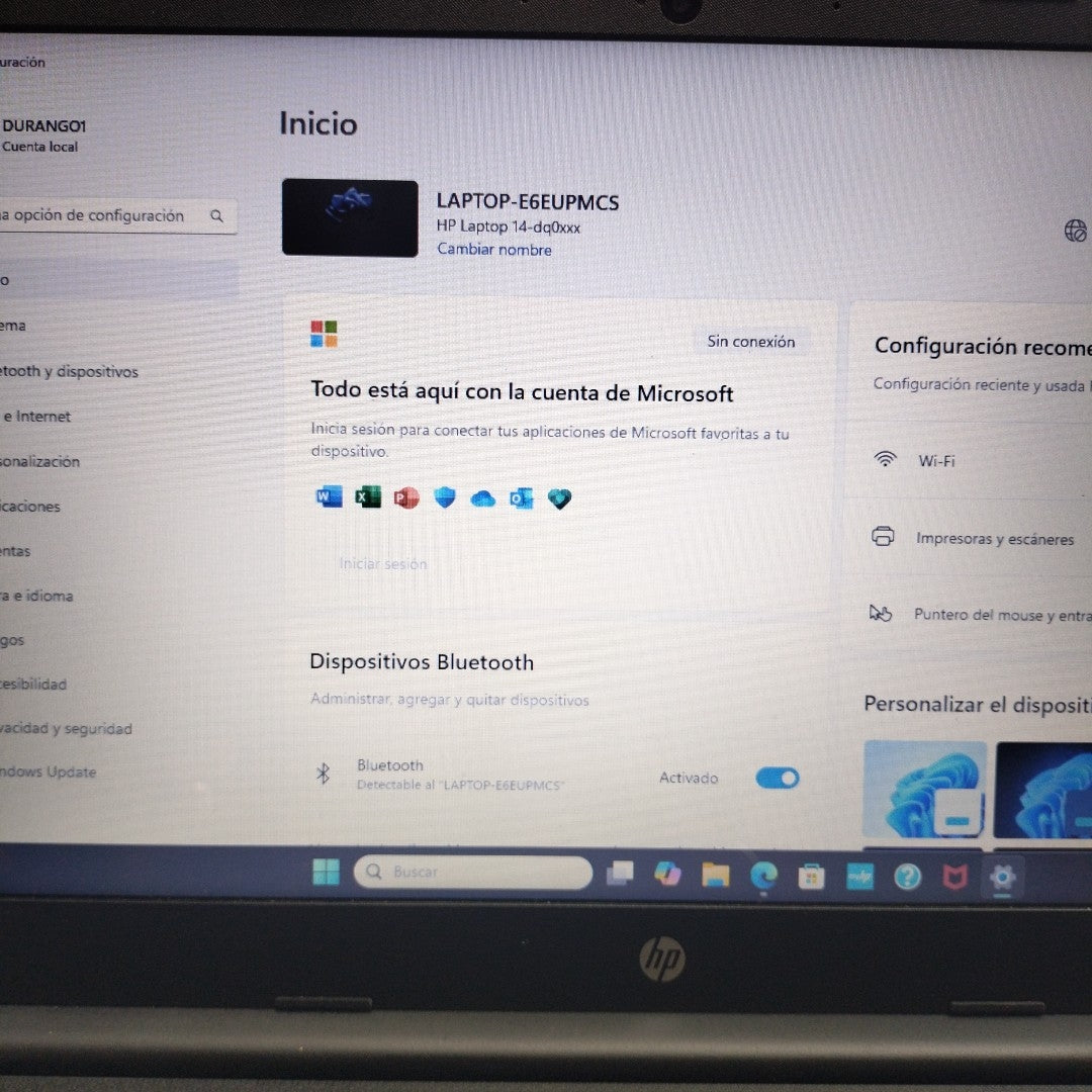 LAPTOP HP 14-DQ0509LA (2023) 128 GB SSD 4 GB RAM (SEMINUEVO)