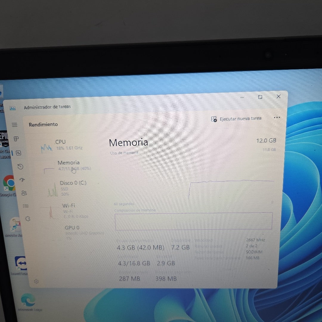LAPTOP LENOVO IDEAPAD 3 15IML05 (2022) 512 GB SSD 12 GB RAM (SEMINUEVO)