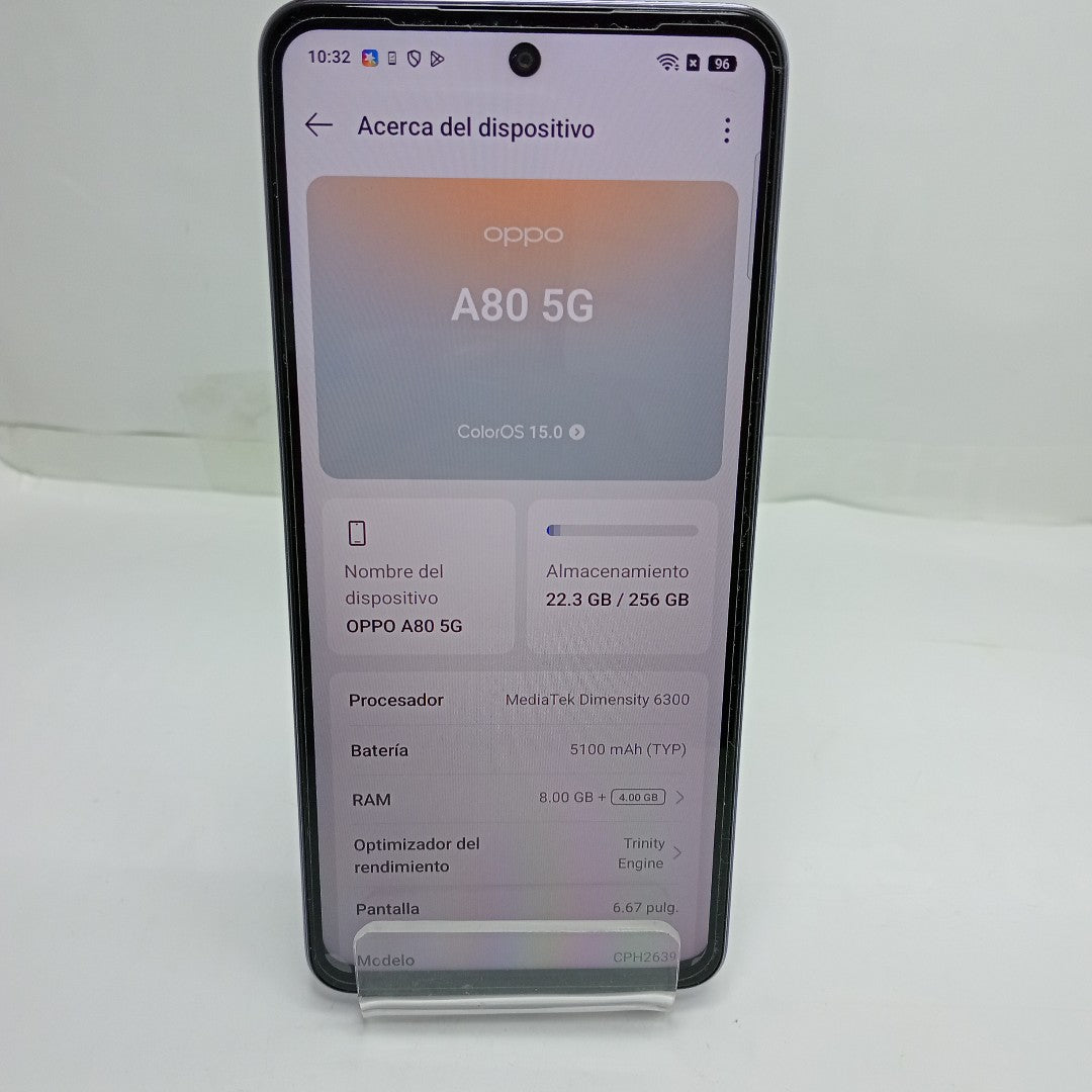 CELULAR OPPO  A80 5G CPH2639 (2024) 256 GB 8 GB RAM (SEMINUEVO)