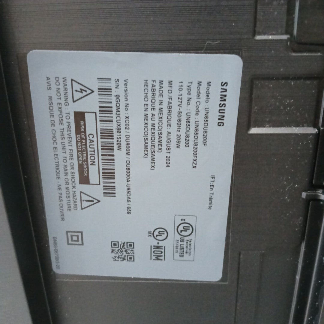 PANTALLA SAMSUNG UN65DU8200F (2024) 65" LED 4K (SEMINUEVO)