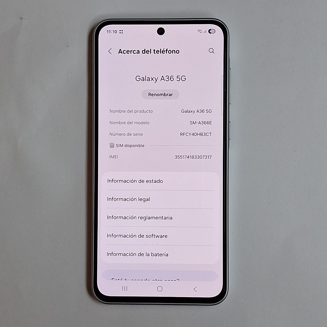 CELULAR SAMSUNG GALAXY A36 5G SM-A366E (2025) 128 GB 6 GB RAM