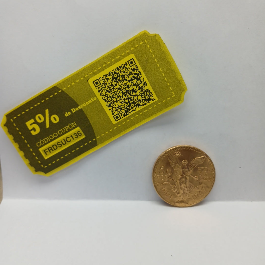 K1 41,60 GRMS - DTO. 0,00 GRMS - 21 K - AVALÚO 79534,21 * IDENTIFICACIÓN MONEDA NOMINATIVA * MONEDAS PESOS 50 PESOS (SEMINUEVO)