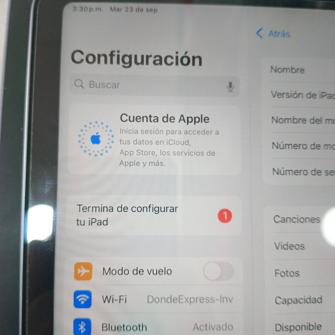 TABLETA APPLE IPAD AIR 5 A2588 256 GB 8 GB RAM (SEMINUEVO)