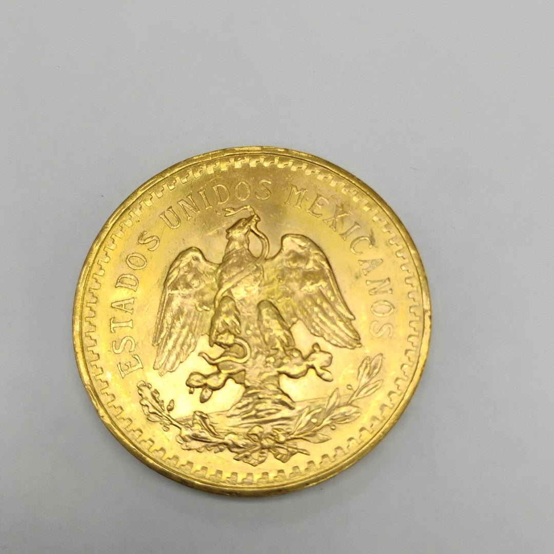 K1 41,60 GRMS - DTO. 0,00 GRMS - 21 K - AVALÚO 79534,21 * IDENTIFICACIÓN MONEDA NOMINATIVA * MONEDAS PESOS 50 PESOS (SEMINUEVO)