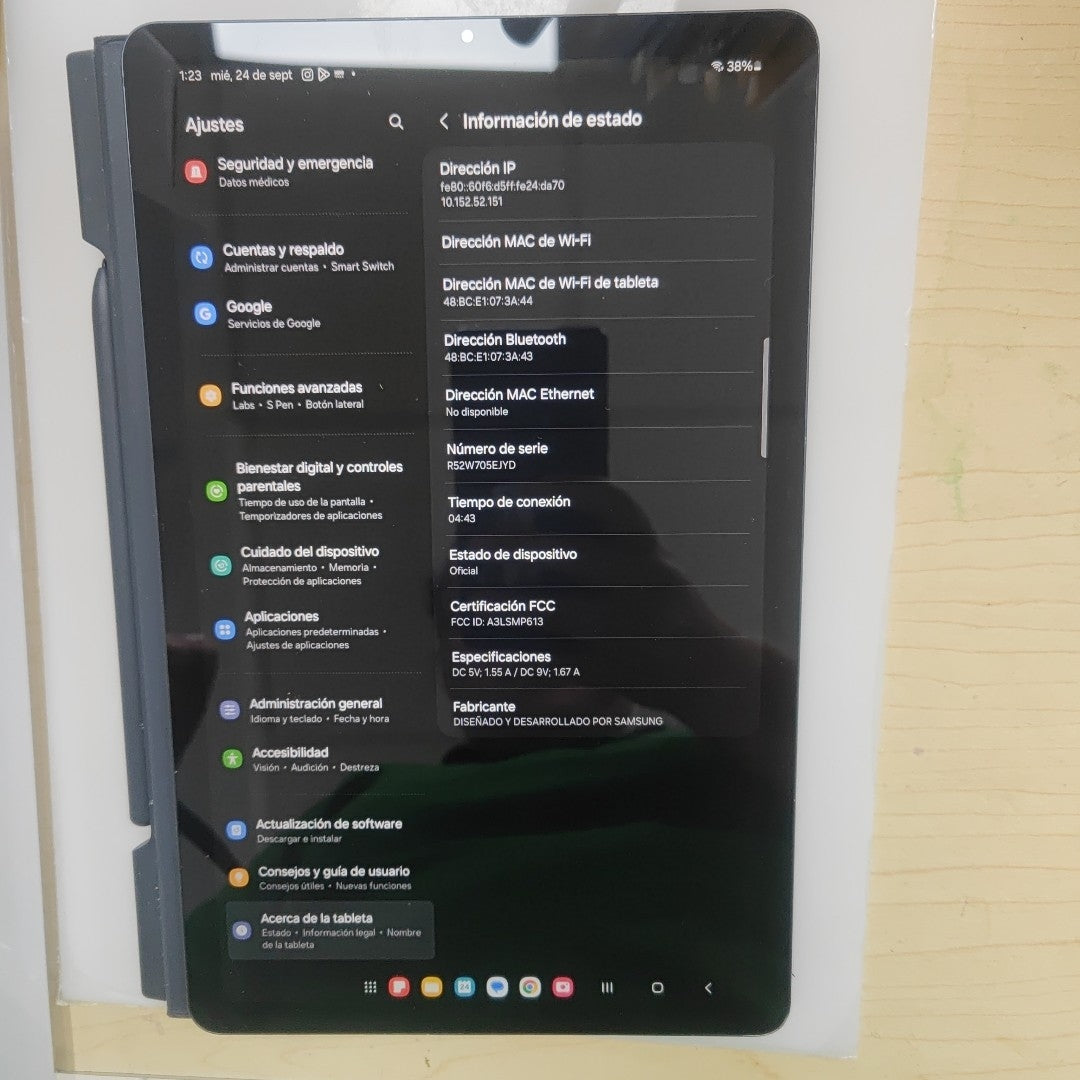 TABLETA SAMSUNG GALAXY TAB S6 LITE SM-P613 64 GB 4 GB RAM (SEMINUEVO)