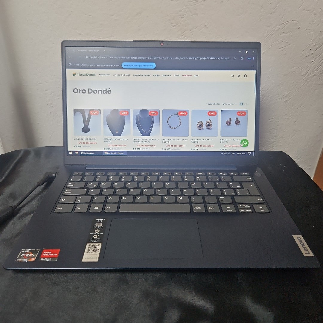 LAPTOP LENOVO IDEAPAD 3 14ALC6 (2022) 512 GB SSD 8 GB RAM (SEMINUEVO)