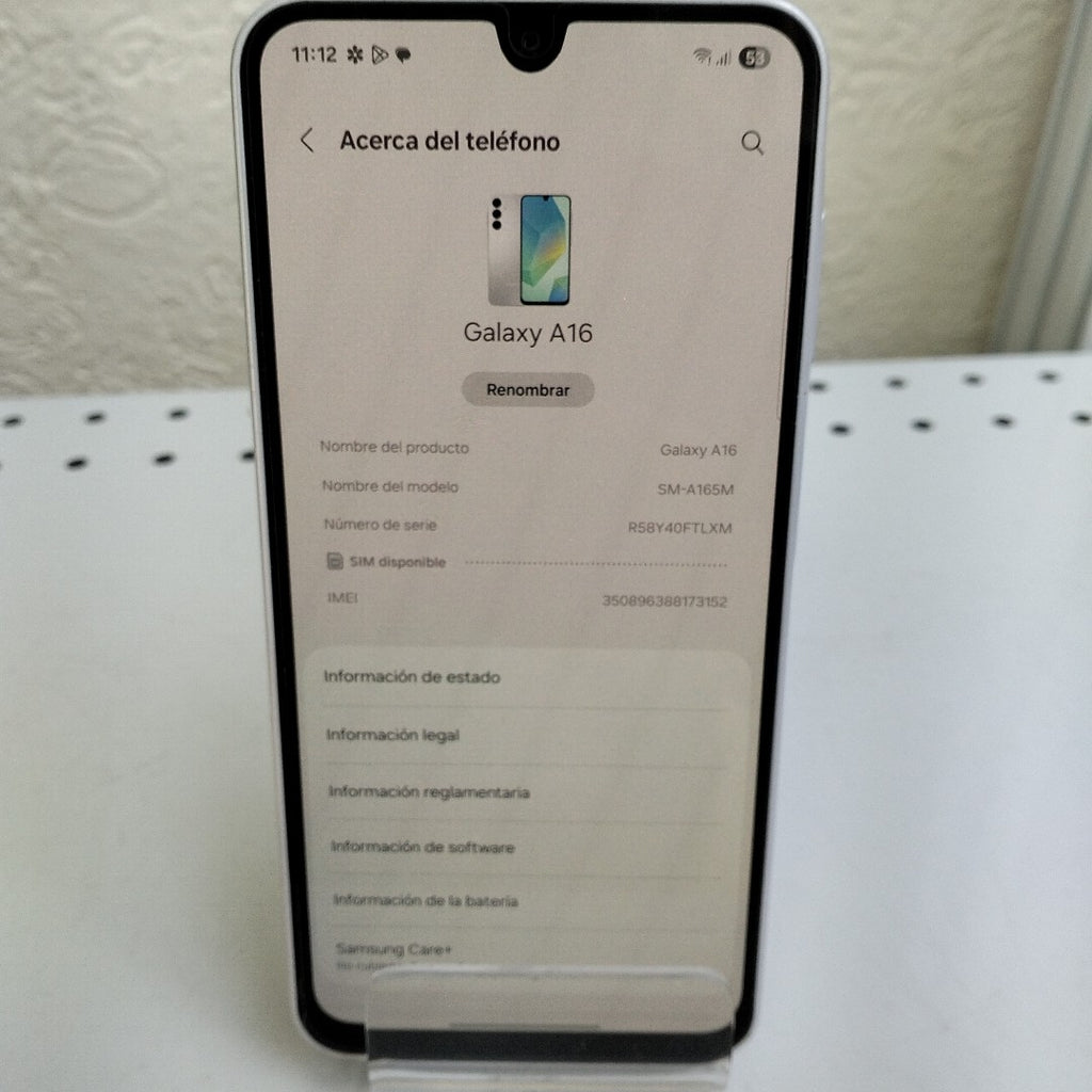CELULAR SAMSUNG GALAXY A16 SM-A165M (2024) 128 GB 4 GB RAM (SEMINUEVO)