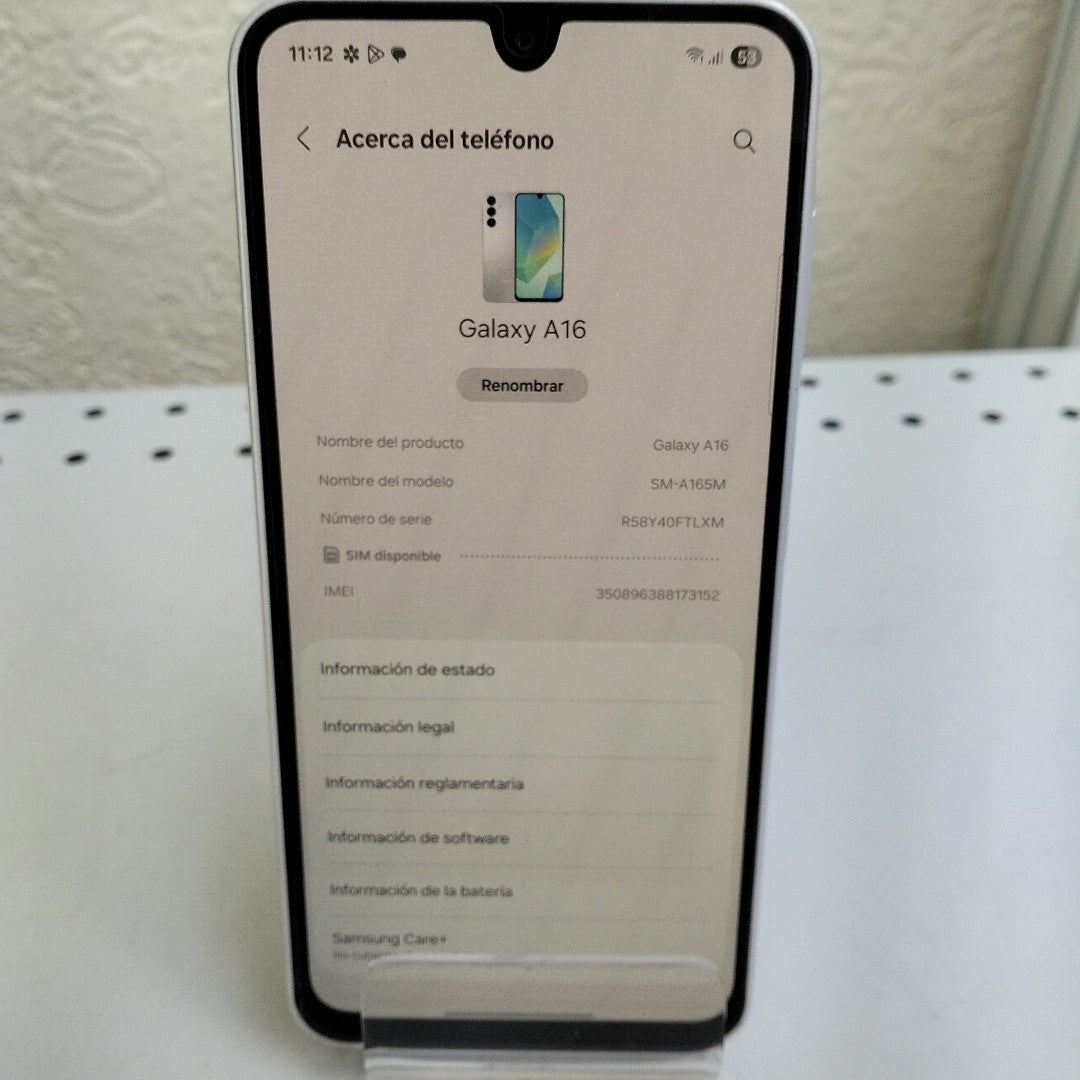 CELULAR SAMSUNG GALAXY A16 SM-A165M (2024) 128 GB 4 GB RAM (SEMINUEVO)