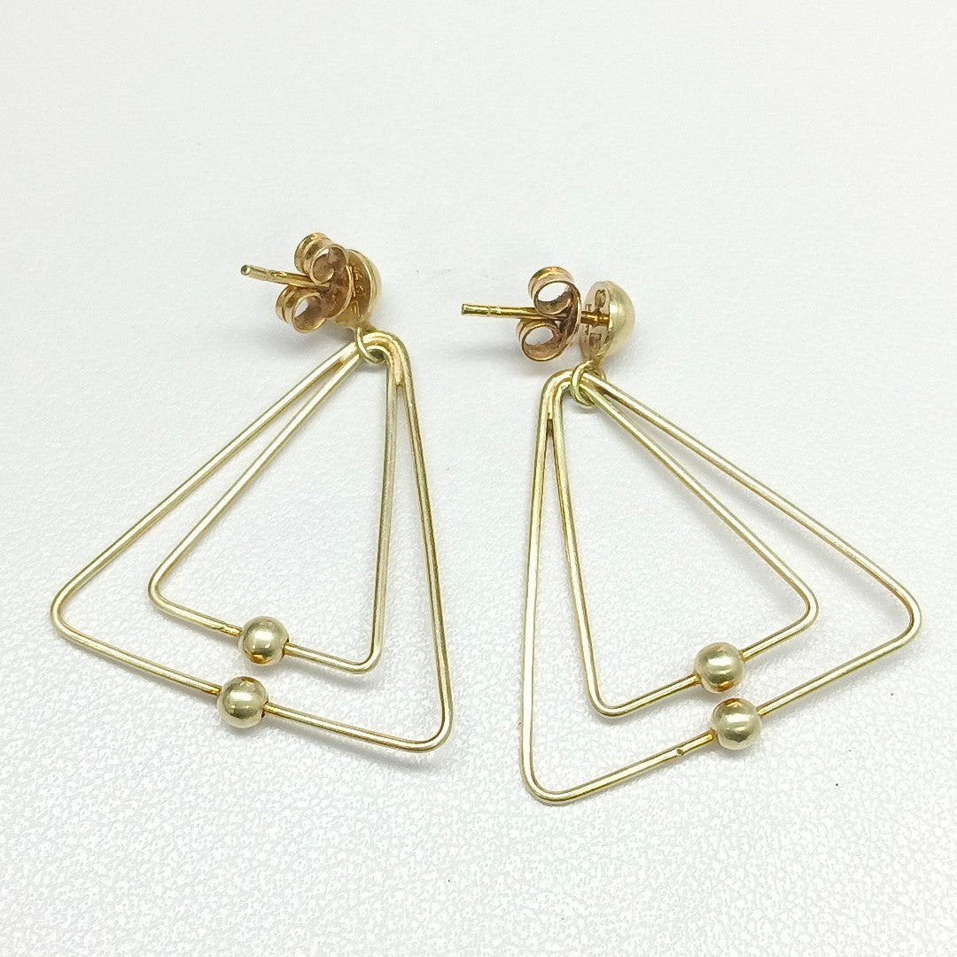 BROQUELES PAR ORO 14 K 3,40 GRMS (SEMINUEVO)