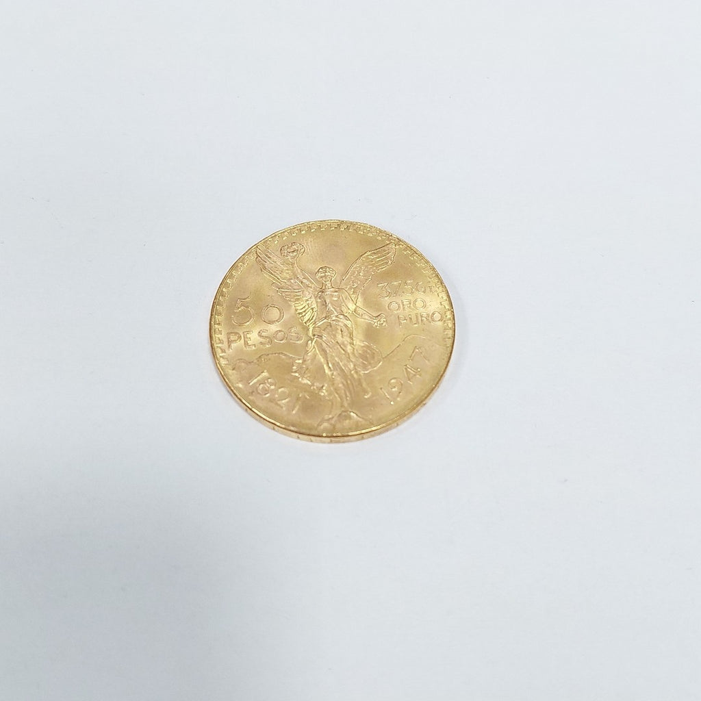 K1 41.6 GRMS - DESC. 0 GRAMOS - 21 K - AVALÚO 77126.4 * * IDENTIFICACIÓN MONEDA NOMINATIVA. * MONEDAS PESOS 50 PESO (SEMINUEVO)