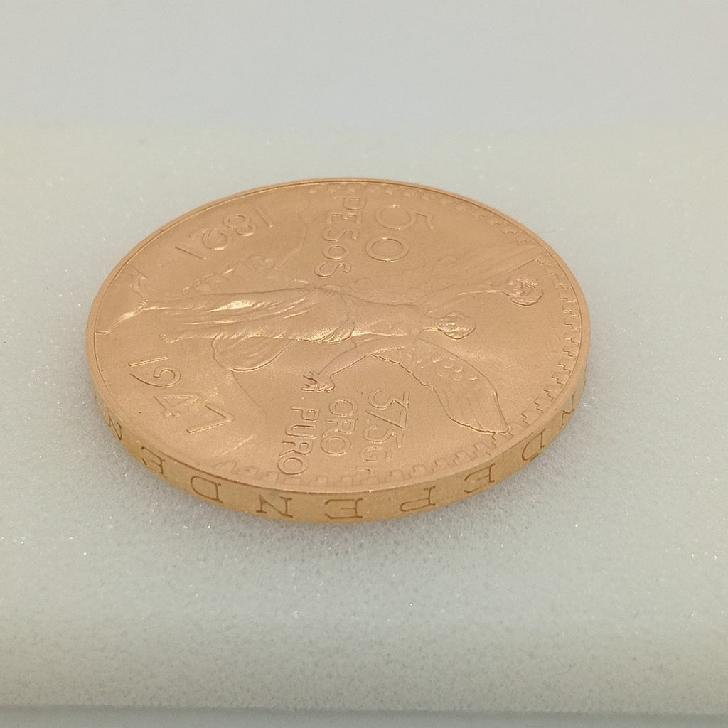 K1 41,60 GRMS - DTO. 0,00 GRMS - 21 K - AVALÚO 79534,21 * IDENTIFICACIÓN MONEDA NOMINATIVA * MONEDAS PESOS 50 PESOS (SEMINUEVO)