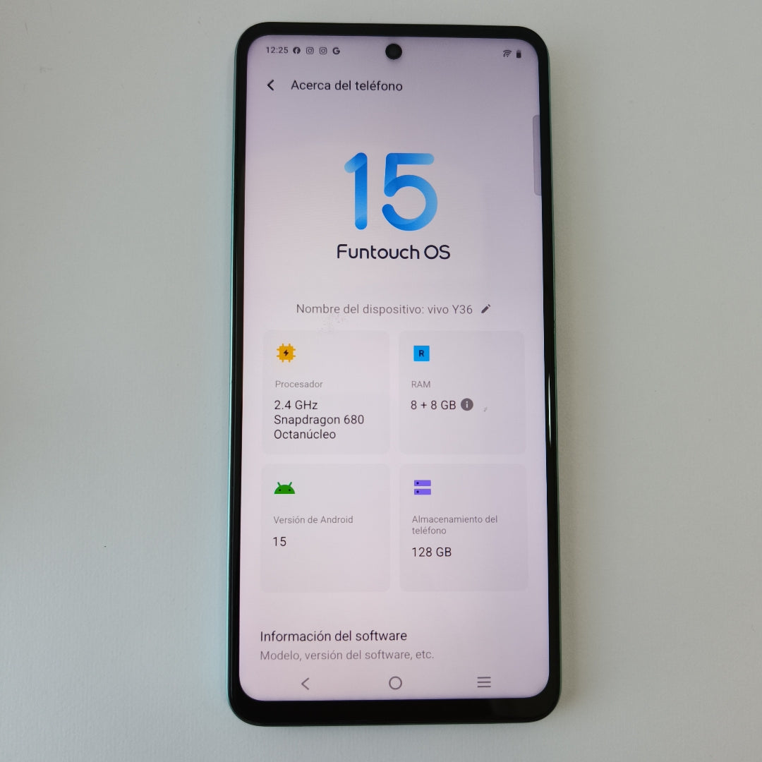 CELULAR VIVO Y36 V2247 128 GB 8 GB RAM (SEMINUEVO)
