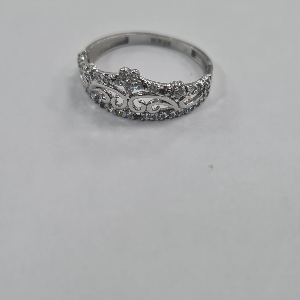 10182AND00075B956 FRD5 ANILLO CORONA CON FLOR EN LA PUNTA O/B ORO 14K 1.8GRS (NUEVO)