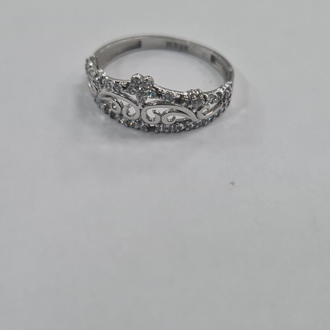 10182AND00075B956 FRD5 ANILLO CORONA CON FLOR EN LA PUNTA O/B ORO 14K 1.8GRS (NUEVO)