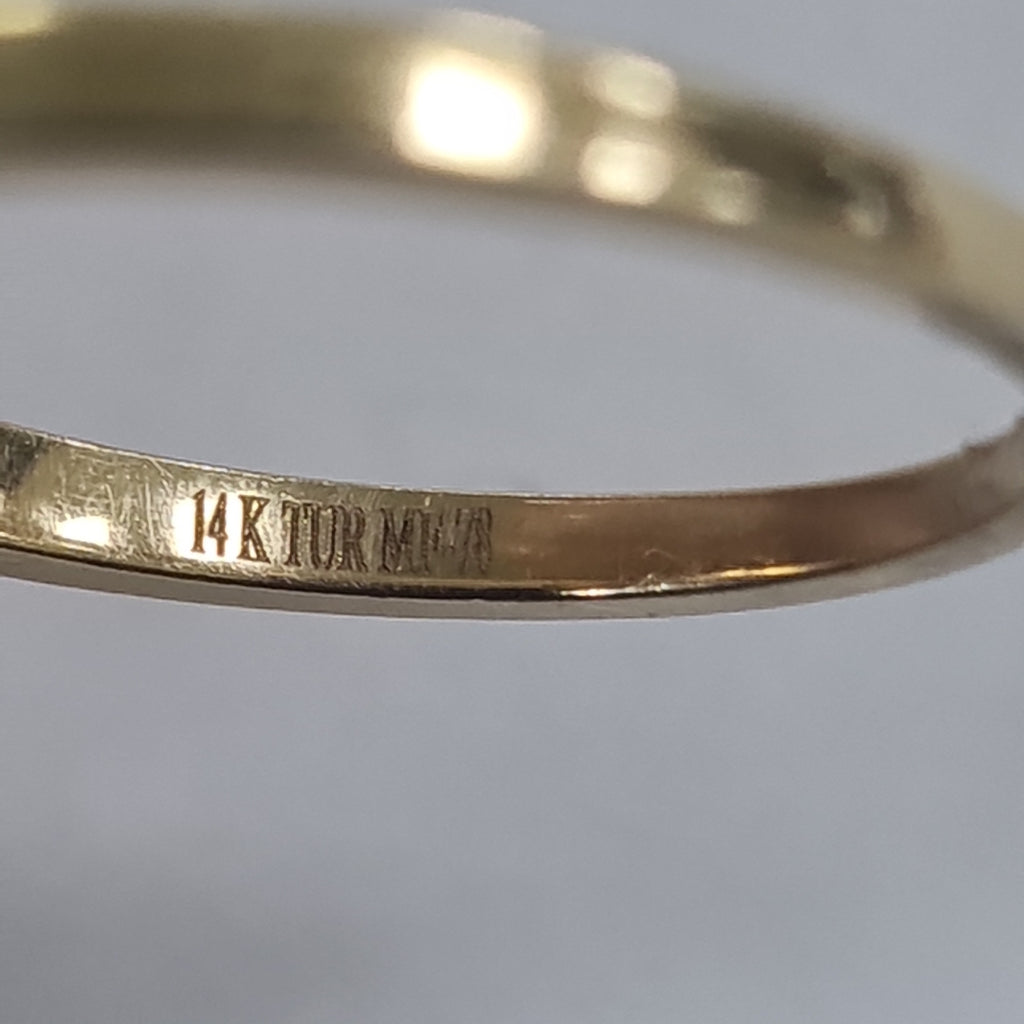 10024ANC00065B913 FRD6 SOLITARIO CON CIRCONIA REDONDA ORO 14K 2.4GRS (NUEVO)